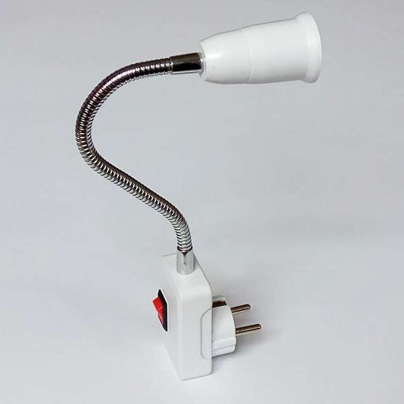 E27 Adjustable Rotating Flexible Extension Lamp Base Adapter Eu Plug