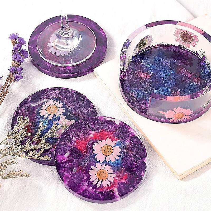 Coaster Moulds,silicone Coaster Storage Box Mould, Epoxy Resin Moulds