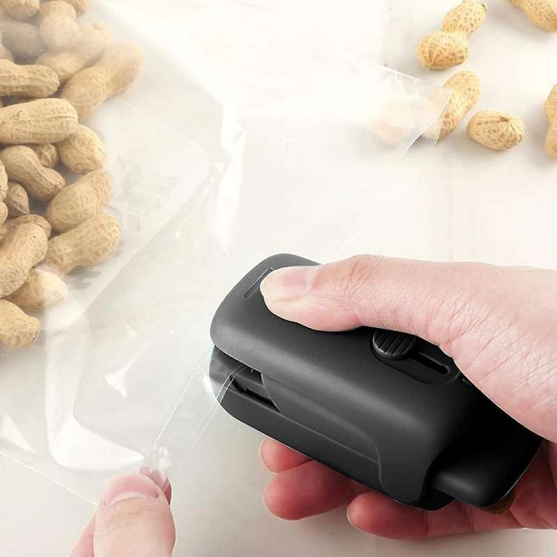 Mini Bag Sealer,handheld Heat Vacuum Sealer, Portable Black