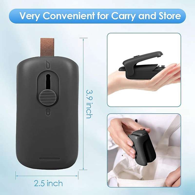 Mini Bag Sealer,handheld Heat Vacuum Sealer, Portable Black