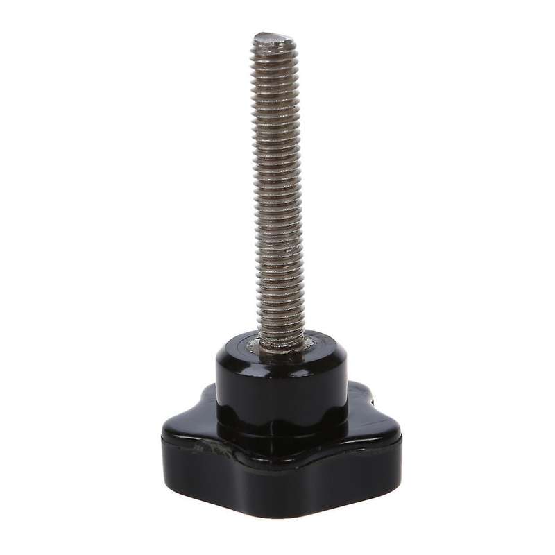 M8 X 50mm Thread Replacement Star Hand Knob Tightening Screw Black Silver Tone