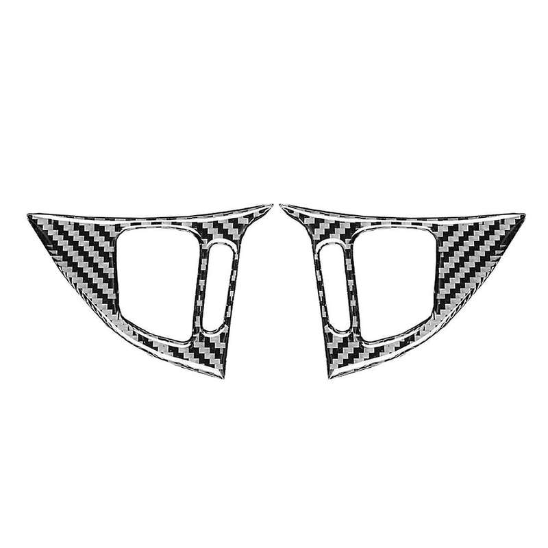 Carbon Fiber Car Steering Wheel Panel Switch Button Cover Trim