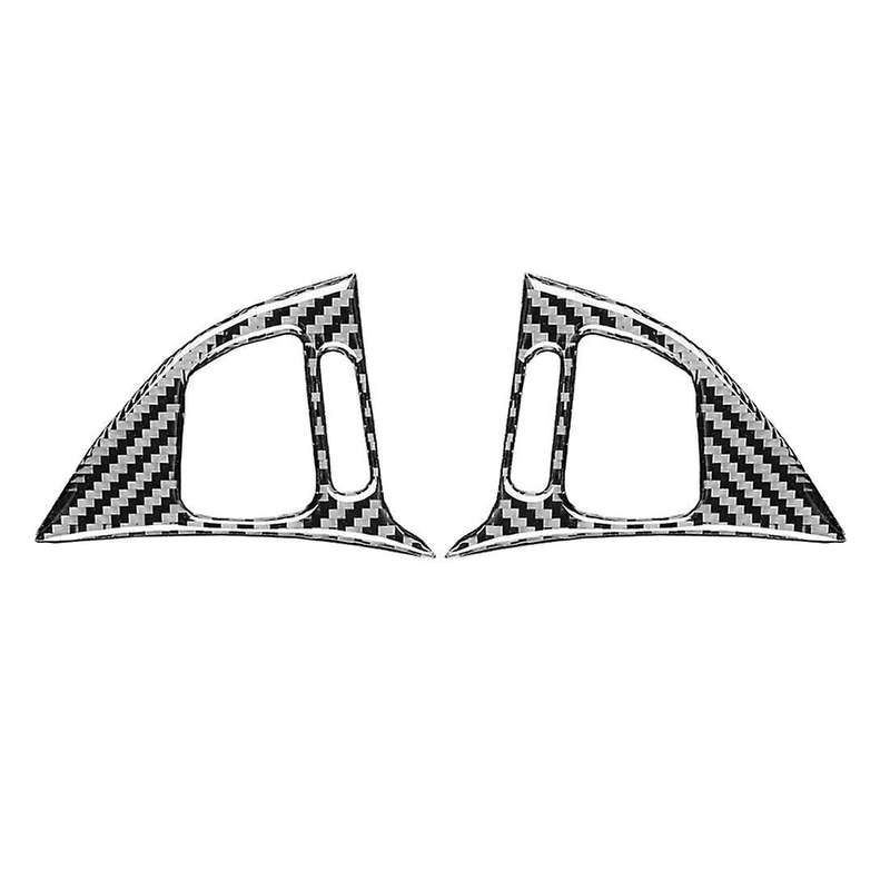 Carbon Fiber Car Steering Wheel Panel Switch Button Cover Trim