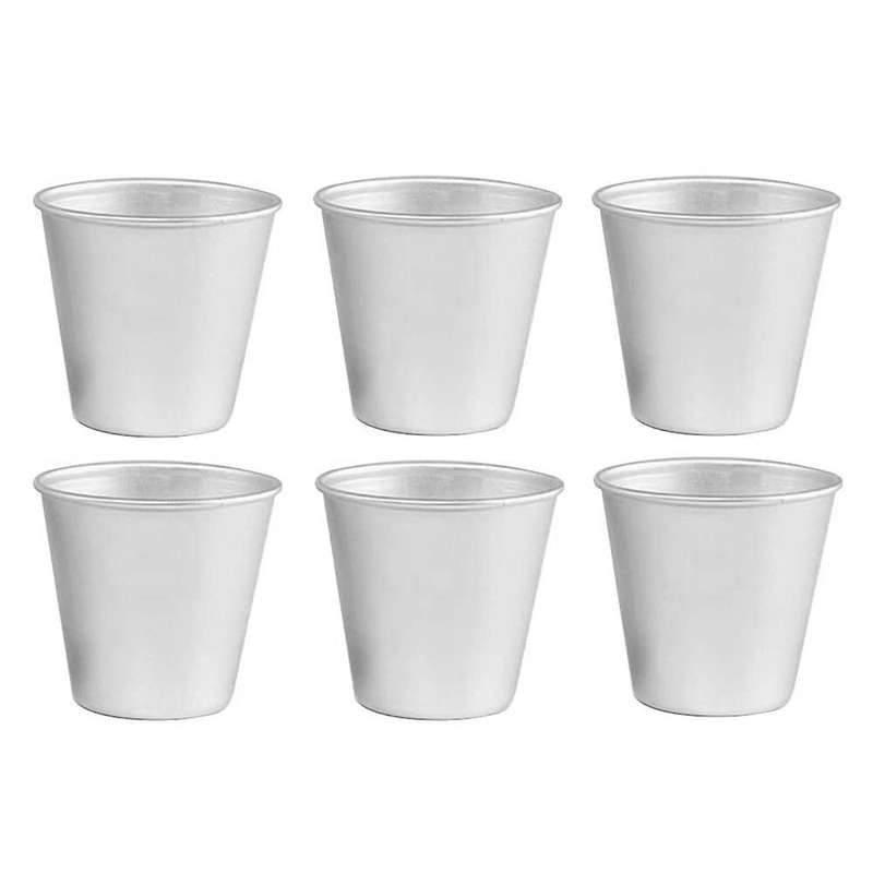6 Pcs Aluminium Dariol Mould Nonstick Egg Tart Mould Bakeware Cup
