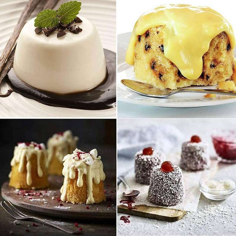 6 Pcs Aluminium Dariol Mould Nonstick Egg Tart Mould Bakeware Cup