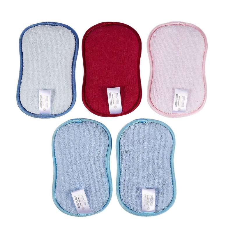 Antibacterial Microfiber Kitchen  Sponges Scourer Dish Scrubber Brush