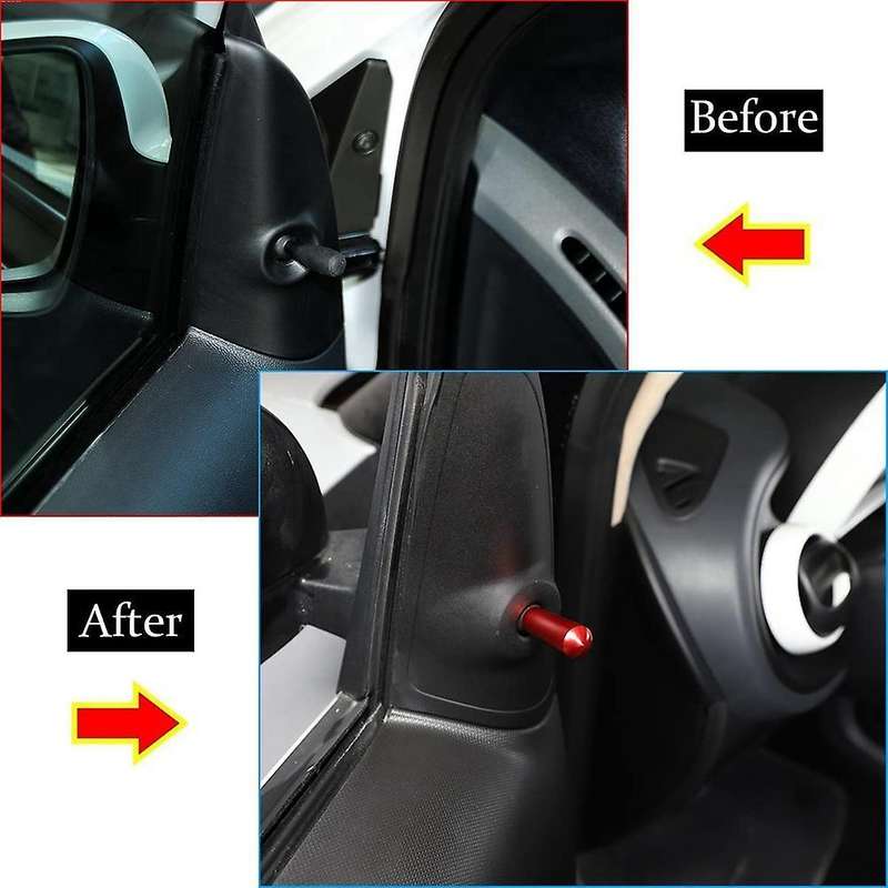 Car Rear View Mirror Knob Cover for Benz Smart 2016-2021 , Red