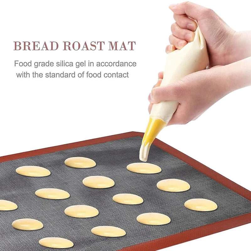 2 Pcs Silicone Baking Mat Sheet,non-stick Mesh Double-sided Available