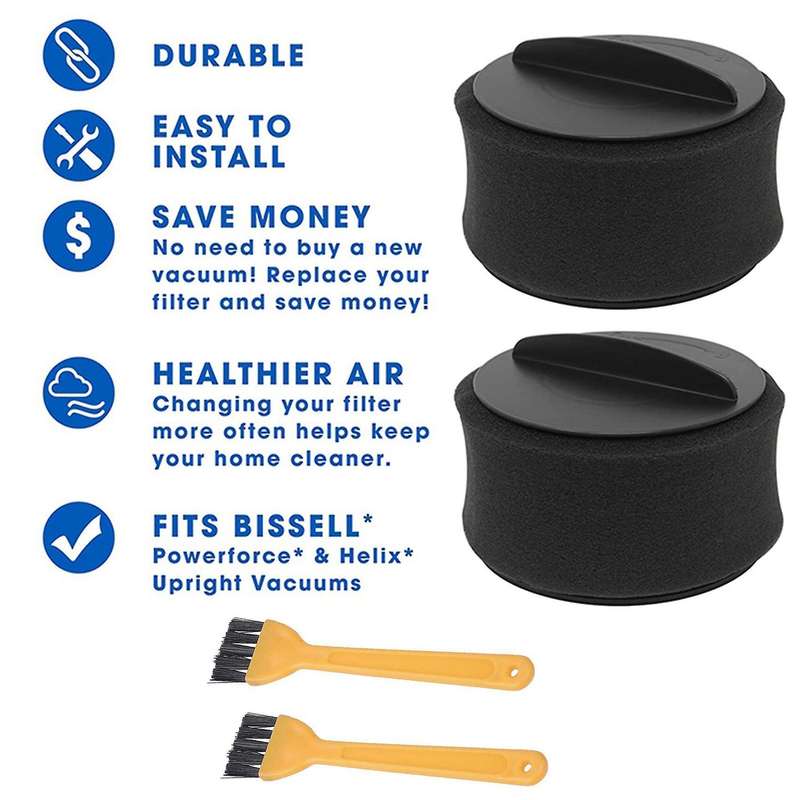 For Bissell Power Force & Helix Turbine 32r9 Inner and Outer Filter