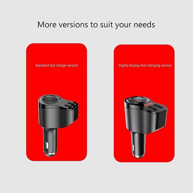 Car Charger Splitter 12v-24v Socket Power with Led Digital Display