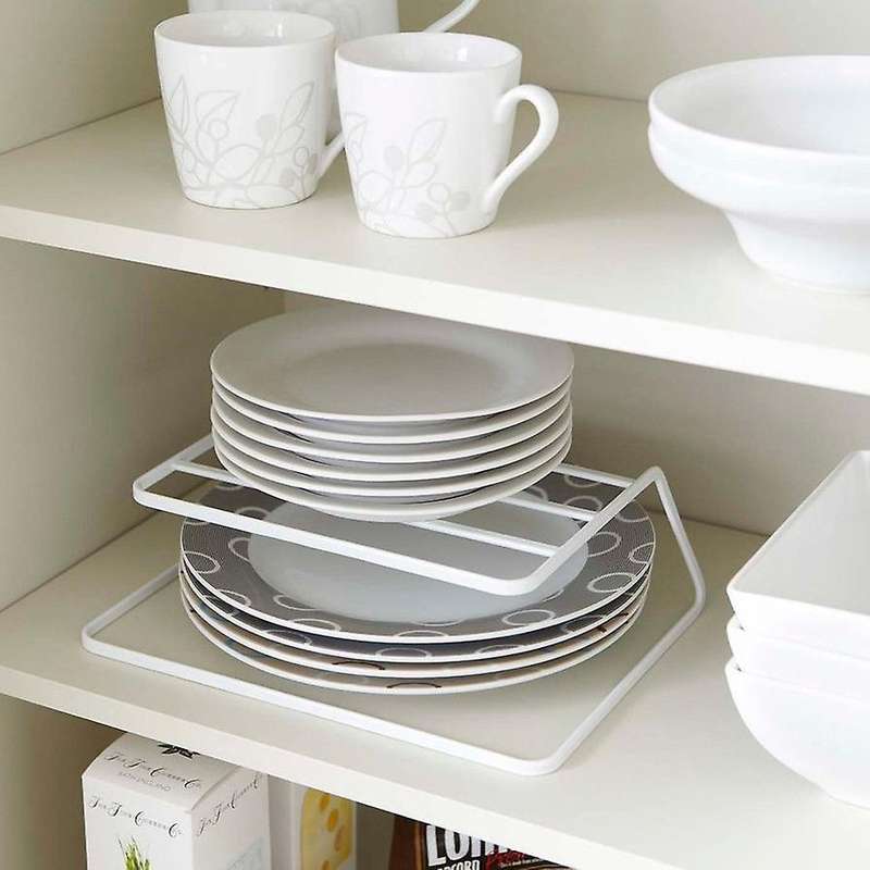 1pcs Dish Drying Rack 2 Layer Tableware Storage Rack Closet ,black