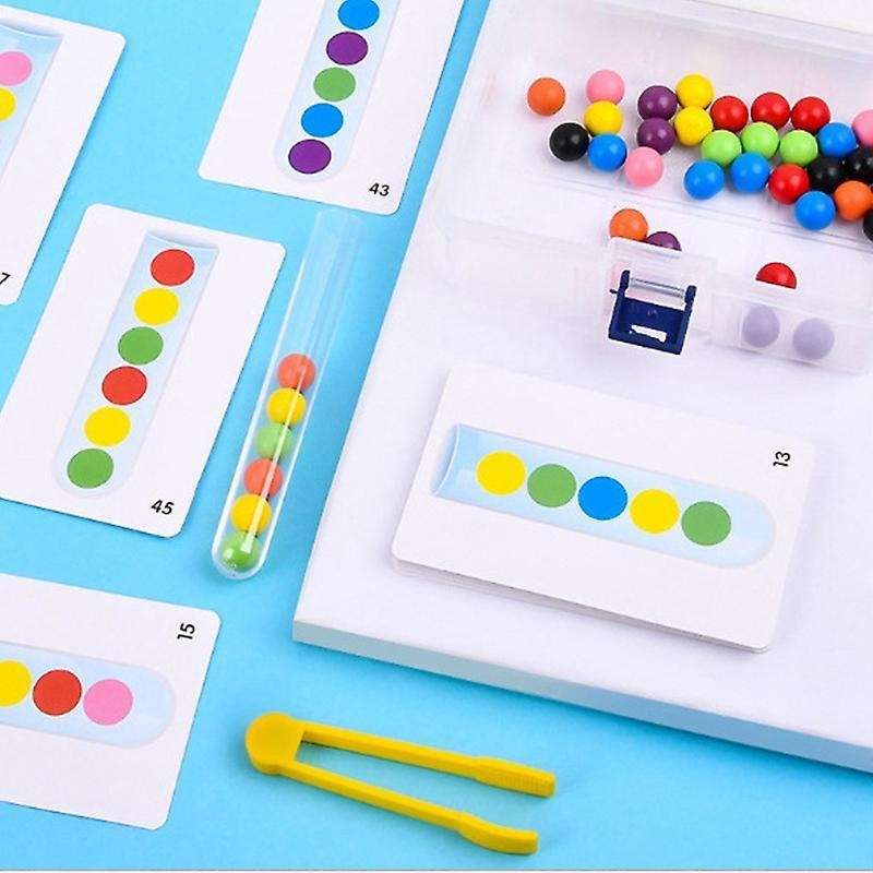Clip Bead Game Ball Matching Toy Clip Beads Test Tube Toy for Kids