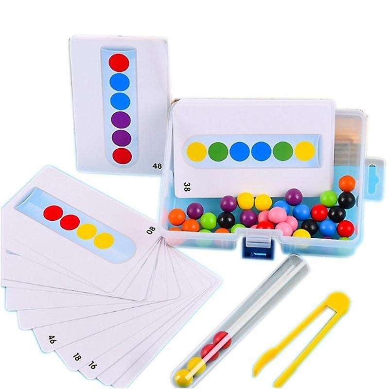 Clip Bead Game Ball Matching Toy Clip Beads Test Tube Toy for Kids