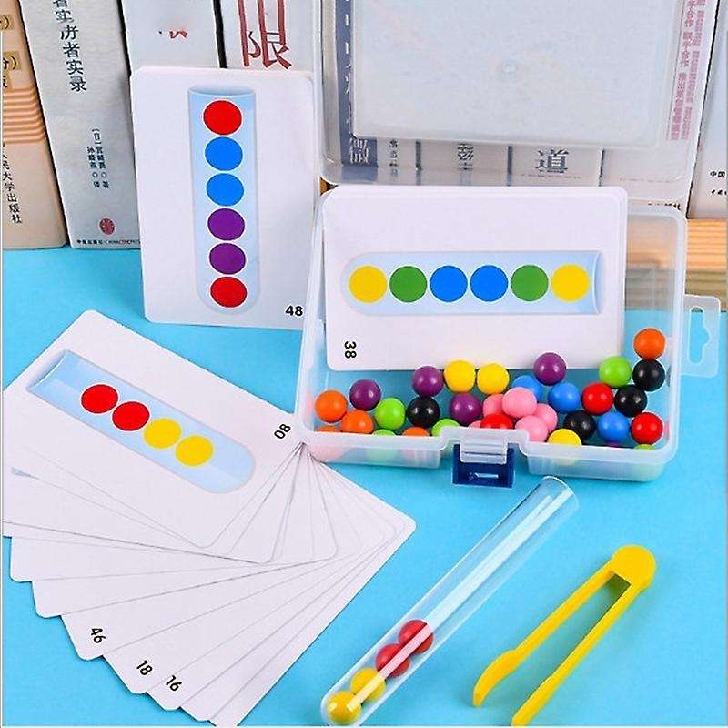 Clip Bead Game Ball Matching Toy Clip Beads Test Tube Toy for Kids