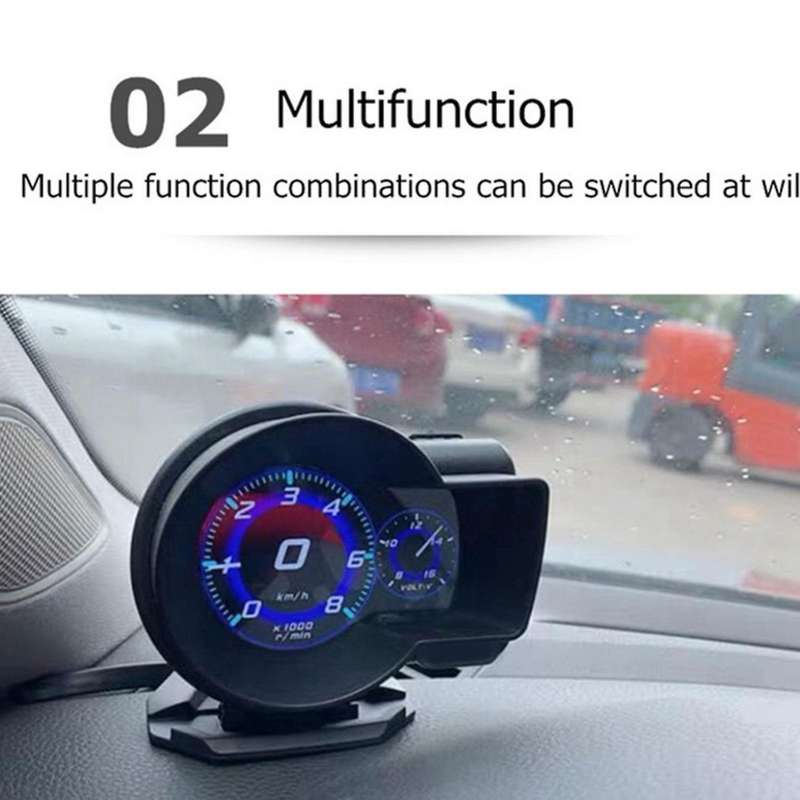 Obd Display Car Digital Boost Gauge Water Temp Alarm Diagnostic Tool