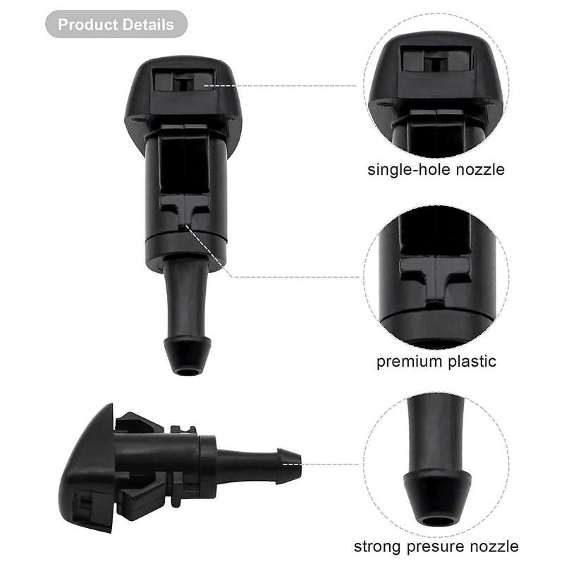 4 Pack Front Windshield Washer Nozzles Kit for Chrysler Dodge Ram