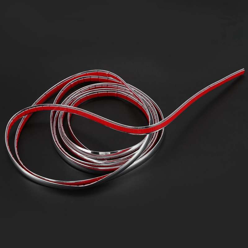 3m Silver Car Grille Exterior Chrome Styling Moulding Trim Strip 12mm