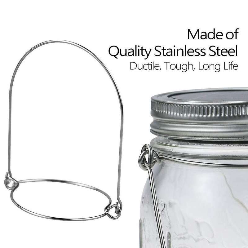 8 Pack Stainless Steel Wire Handles (handle-ease) for Mason Jar