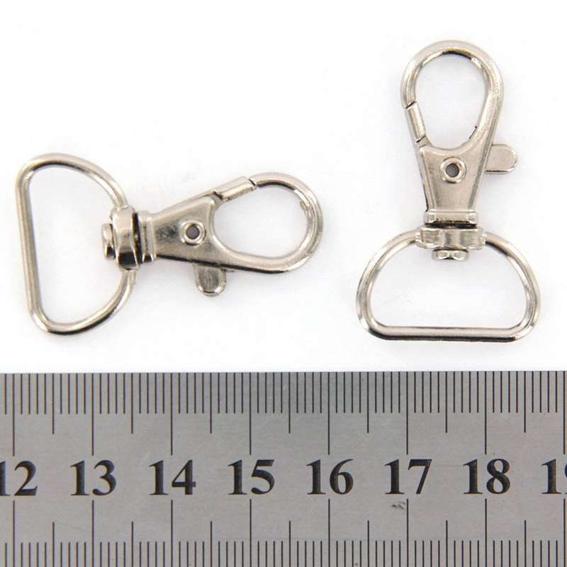 10 Stck Swivel Karabinerhaken Schlsselanhnger Haken Silber