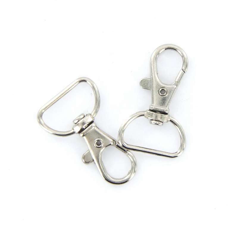 10 Stck Swivel Karabinerhaken Schlsselanhnger Haken Silber