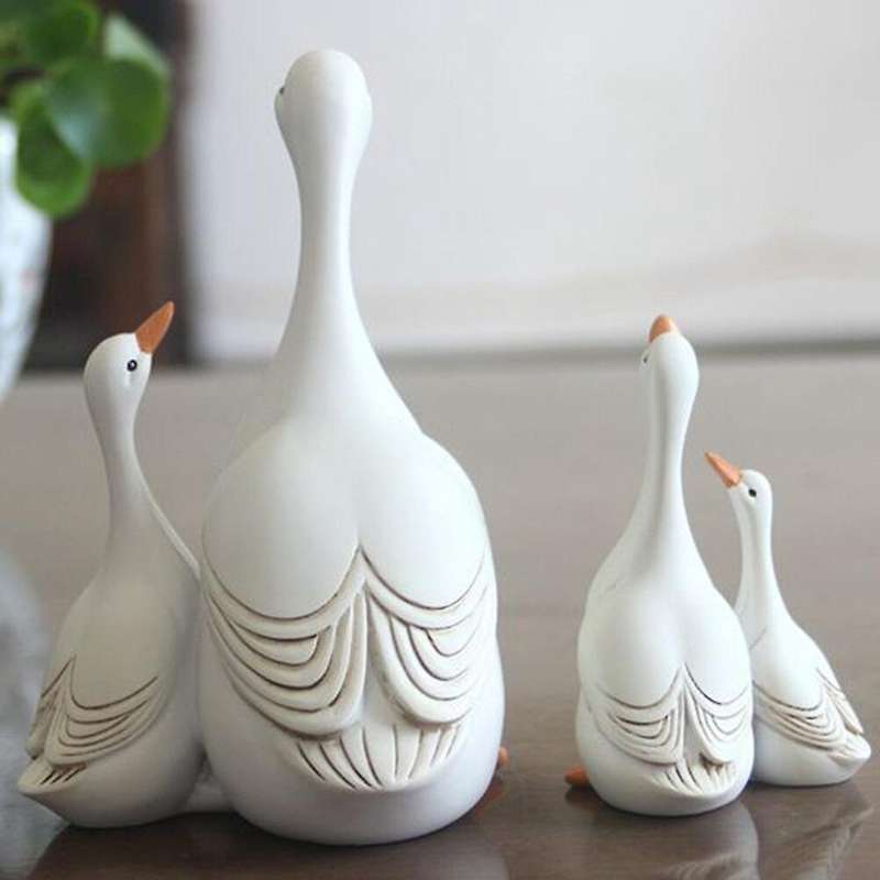 Garden Mother-daughter Duck Courtyard Micro-landscape Ornaments A