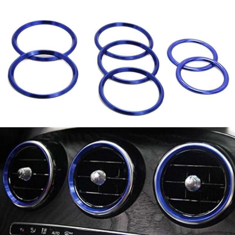 7pc Car Stickers for Mercedes Benz C Class W205 Glc 180 200 260bule