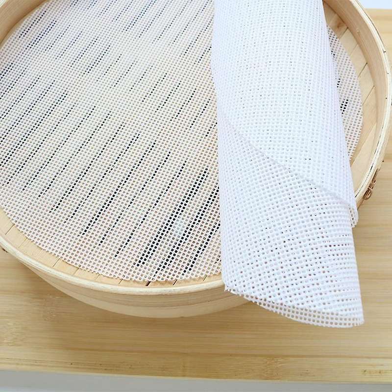 5 Pcs Silicone Steamer Mesh Mats, Reusable Non-stick Round 40cm