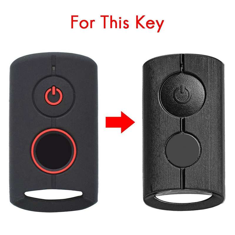 2x Black Motor Remote Key Fob Case for Yamaha Nvx155 Xmax300 Qbix