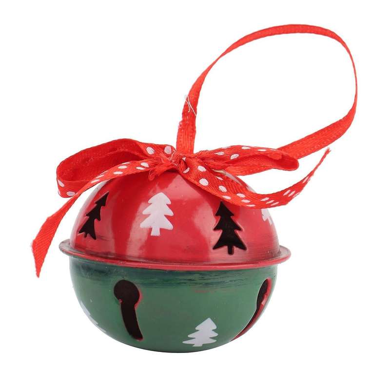 Christmas Decorations for Home Metal Jingle Bell with Ribbon Merry