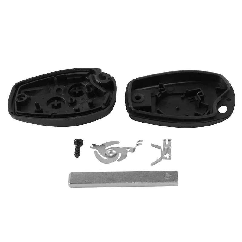 2 Bouton Coque Telecommande Cle Boitier Pour Renault Clio Noir