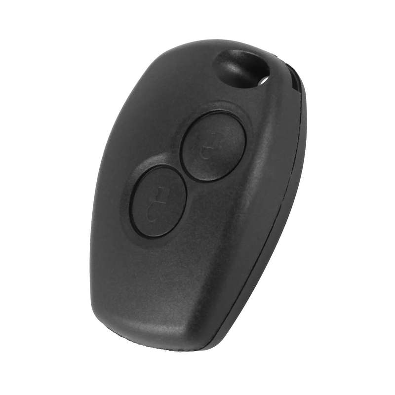 2 Bouton Coque Telecommande Cle Boitier Pour Renault Clio Noir