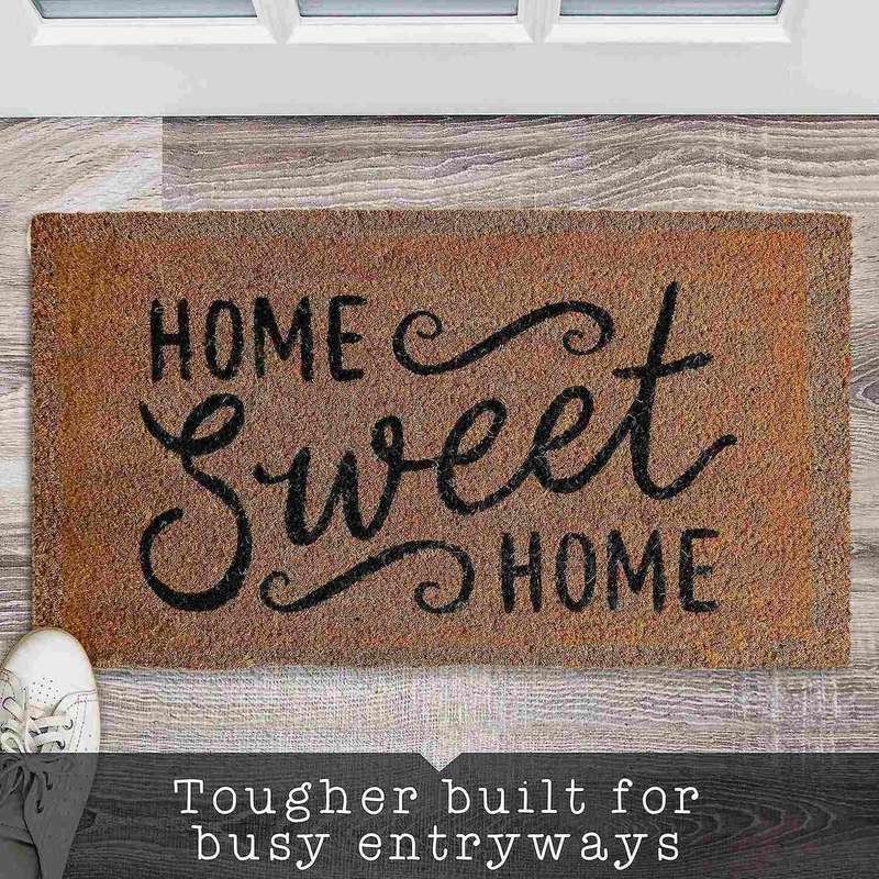 Coir Welcome Mats for Front Door Door Mat with Non-slip Backing D