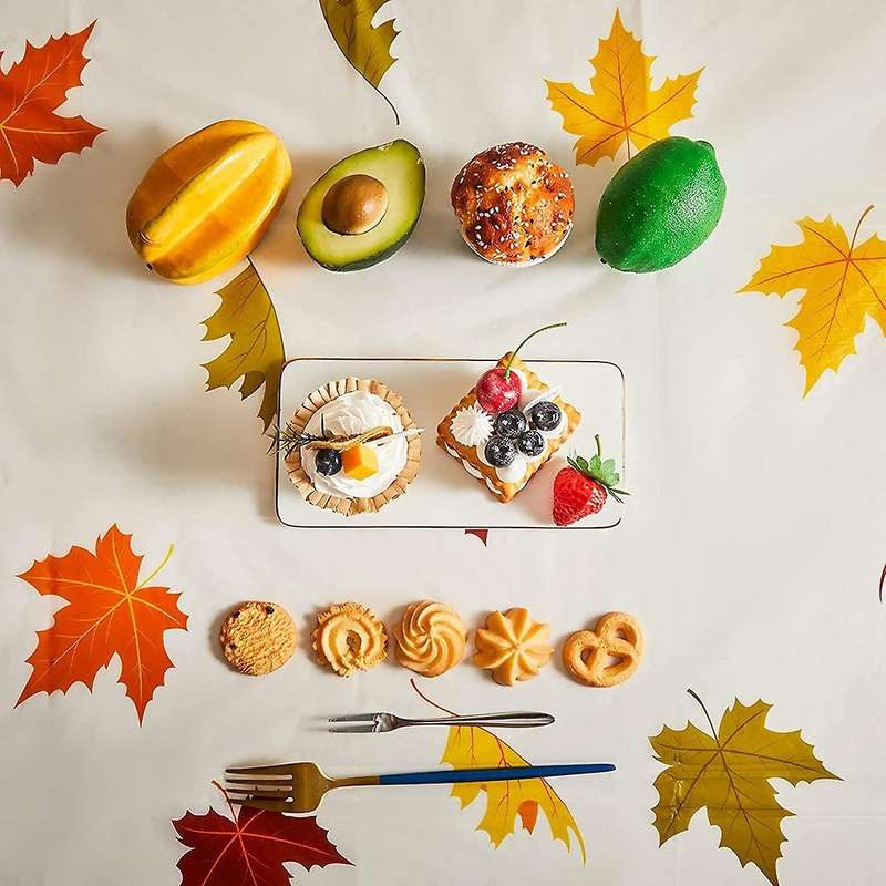 Thanksgiving Autumn Leaf Tablecloth Autumn Maple Leaf Tablecloth