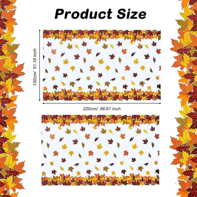 Thanksgiving Autumn Leaf Tablecloth Autumn Maple Leaf Tablecloth