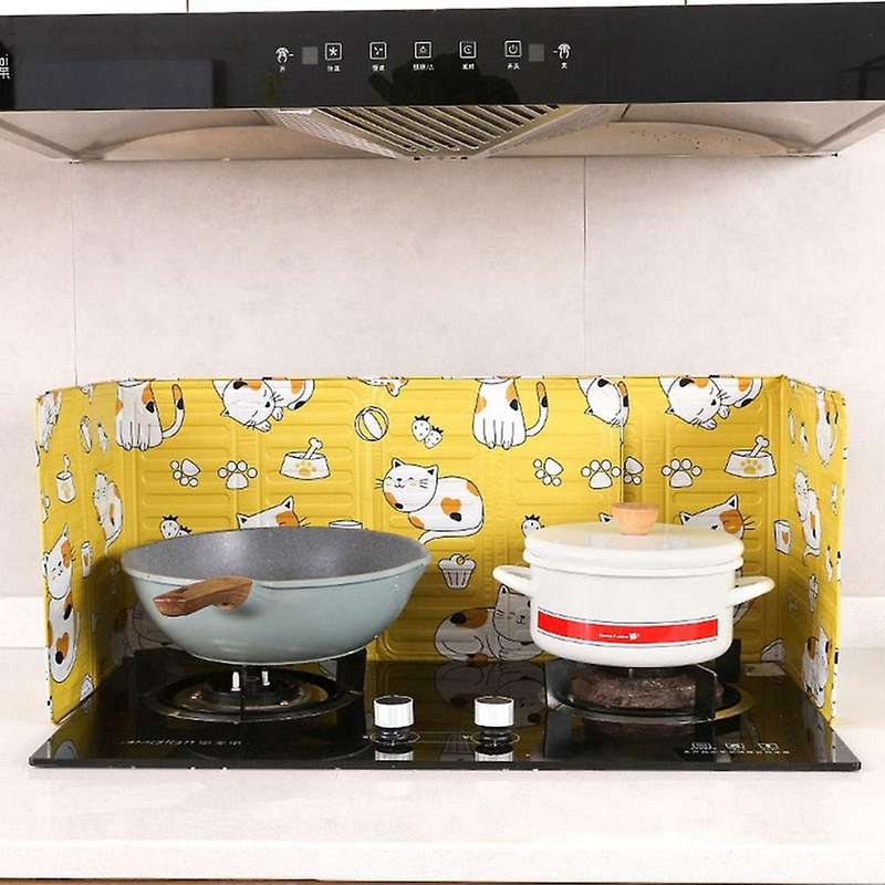 Aluminum Kitchen Gas Stove Baffle Plate Kitchen Splatter Screens -2