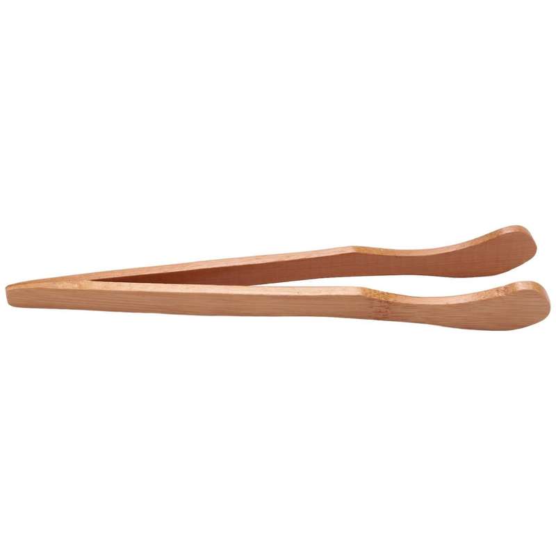 12pcs Bamboo Toaster Tongs, 7 Inch, Reusable, for Cooking, Fruit Tea