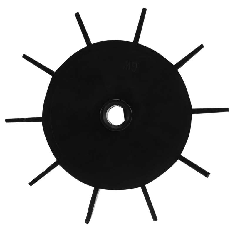 Replacement 0.5 Inner Bore 10 Impeller Air Compressor Motor Fan Black