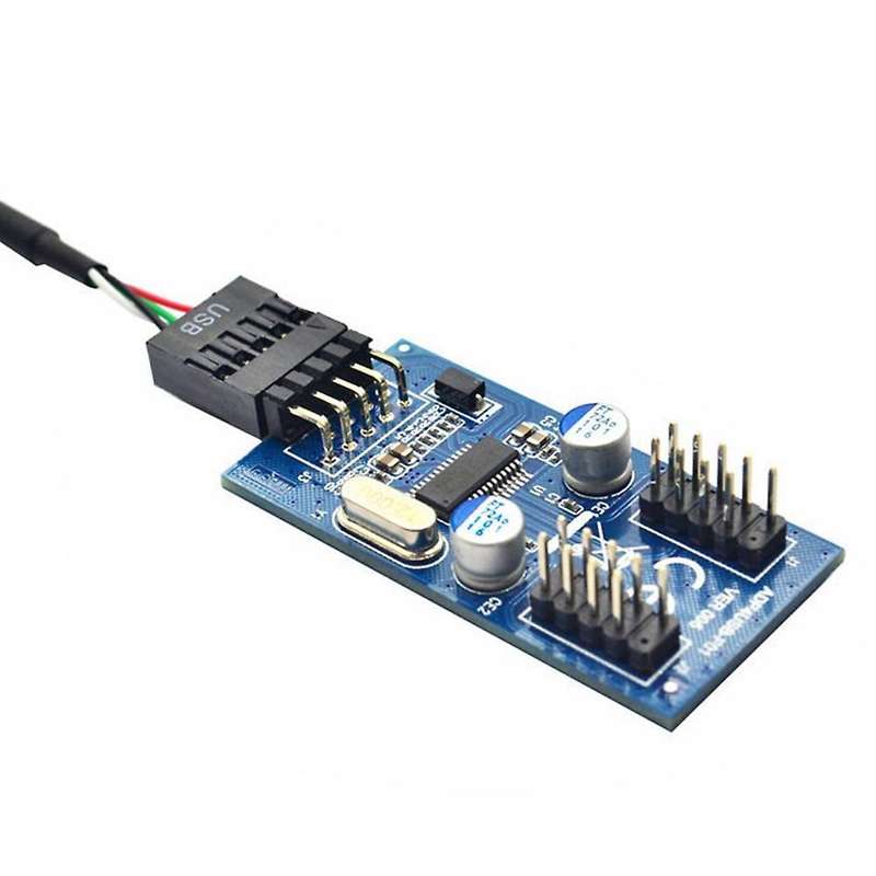 9pin Usb Header Male 1 to 2/4 Female Extension Cable Card 60cm