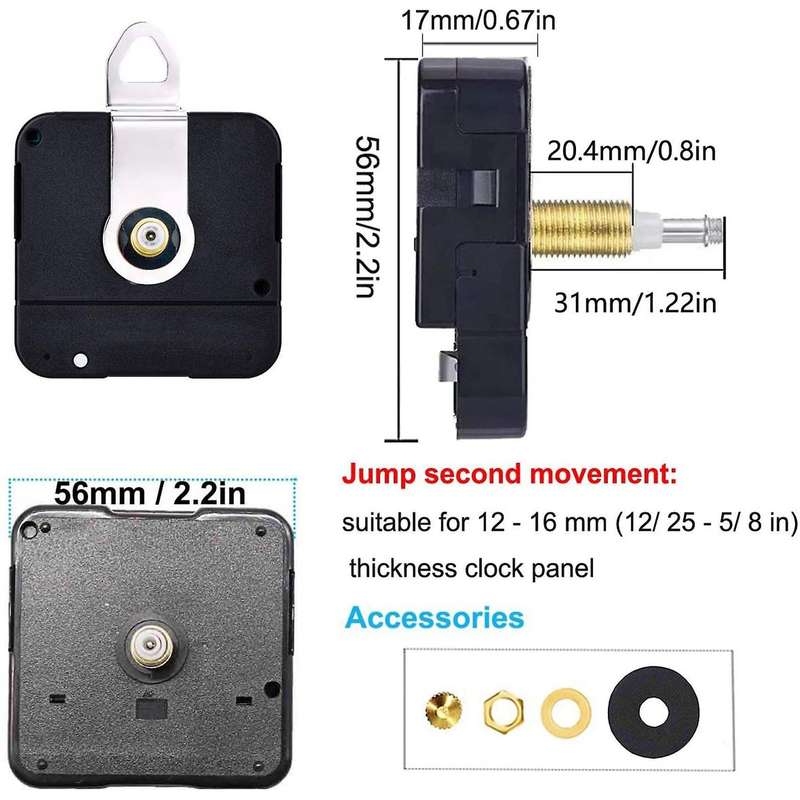 High Torque Long Shaft Quartz Movement Mechanism Replacement 31mm