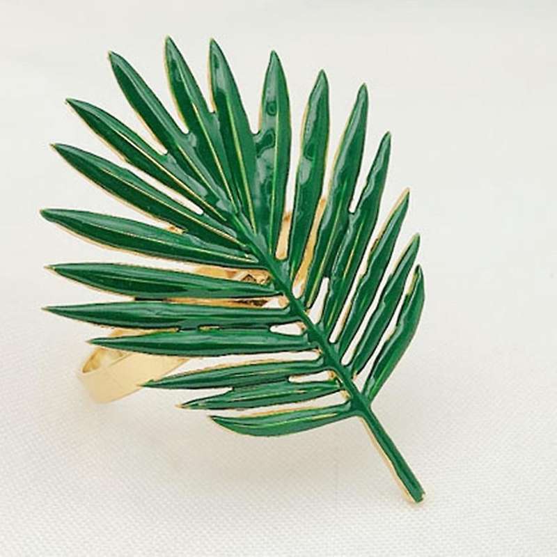 6pcs/lot New Napkin Ring Sunflower Circle Plant Buckle Meal Desktop