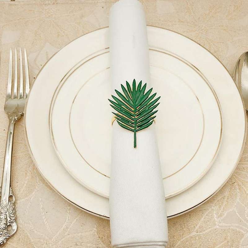 6pcs/lot New Napkin Ring Sunflower Circle Plant Buckle Meal Desktop