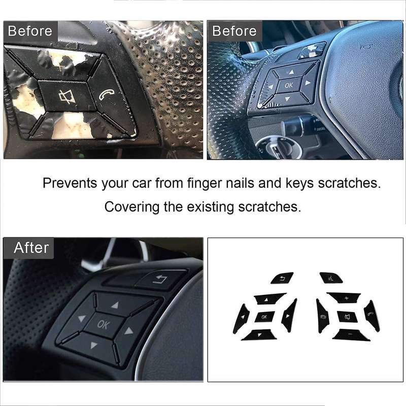Car Steering Wheel Button Switch Sticker for Mercedes Benz A B Class