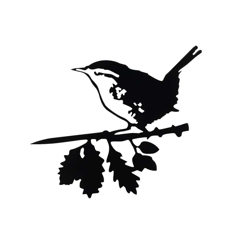 Metal Bird Silhouette Ornament On Branch Statue Home Garden Decor,a