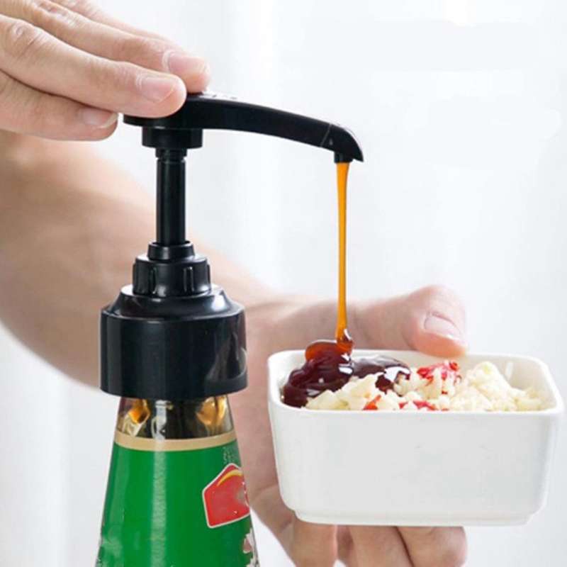 Vinegar Bottle Head Pressure Push-type Pump Kitchen Tools,black