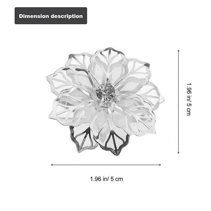 12 Pcs Metal Napkin Ring Flower Design Towel Napkin Ring Decoration