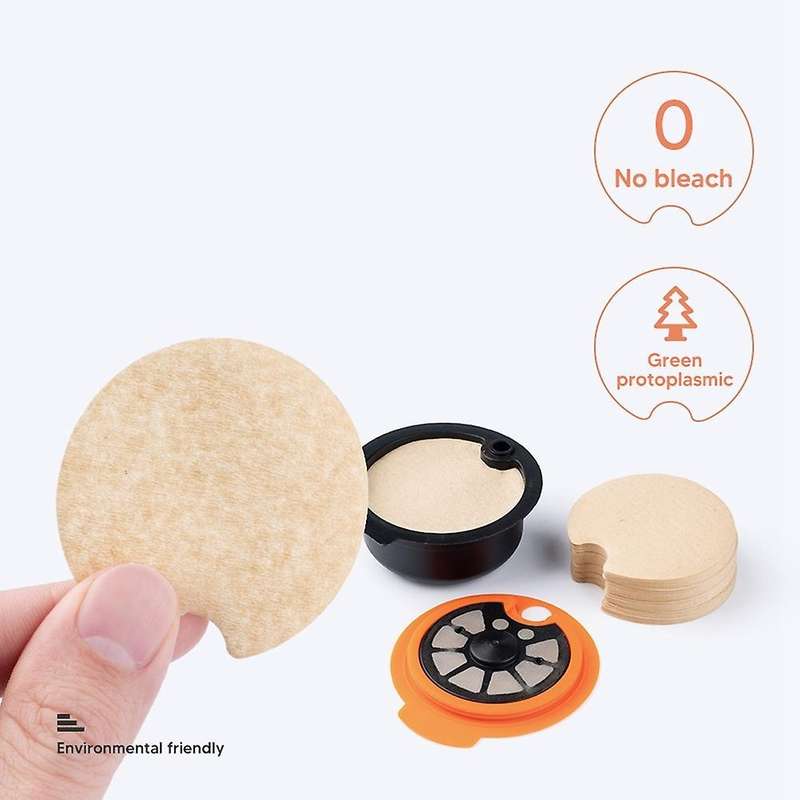 100pcs Disposable Coffee Filter Paper for Bosch Capsule, Refillable