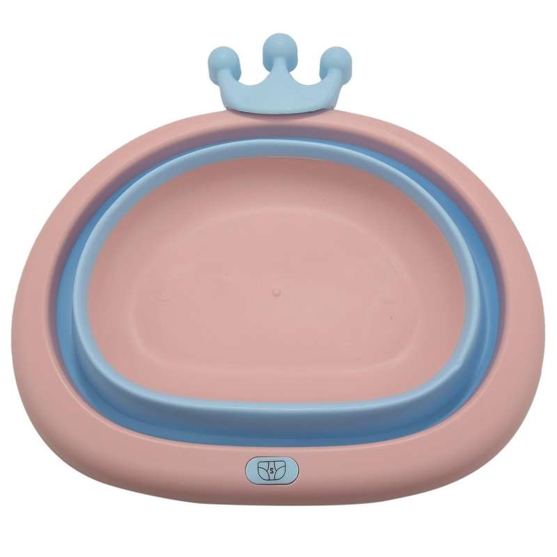 Newborn Baby Foldable Bath Tub Baby Shower Tubs Face Basin Blue