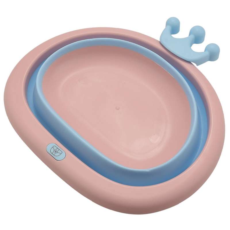 Newborn Baby Foldable Bath Tub Baby Shower Tubs Face Basin Blue