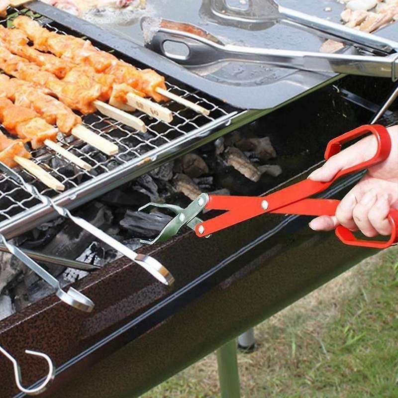 Bbq Charcoal Tong Barbecue Carbon Clamp Aluminum Plier Clip 50.8cm