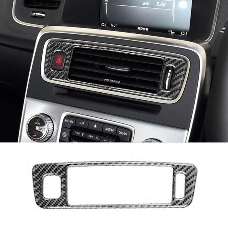 Carbon Fiber Central Lower Air Outlet Vent Cover Trim Rhd Car Center